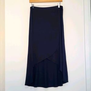 Reitmans - Pull On High/Low Faux Wrap Midi Skirt